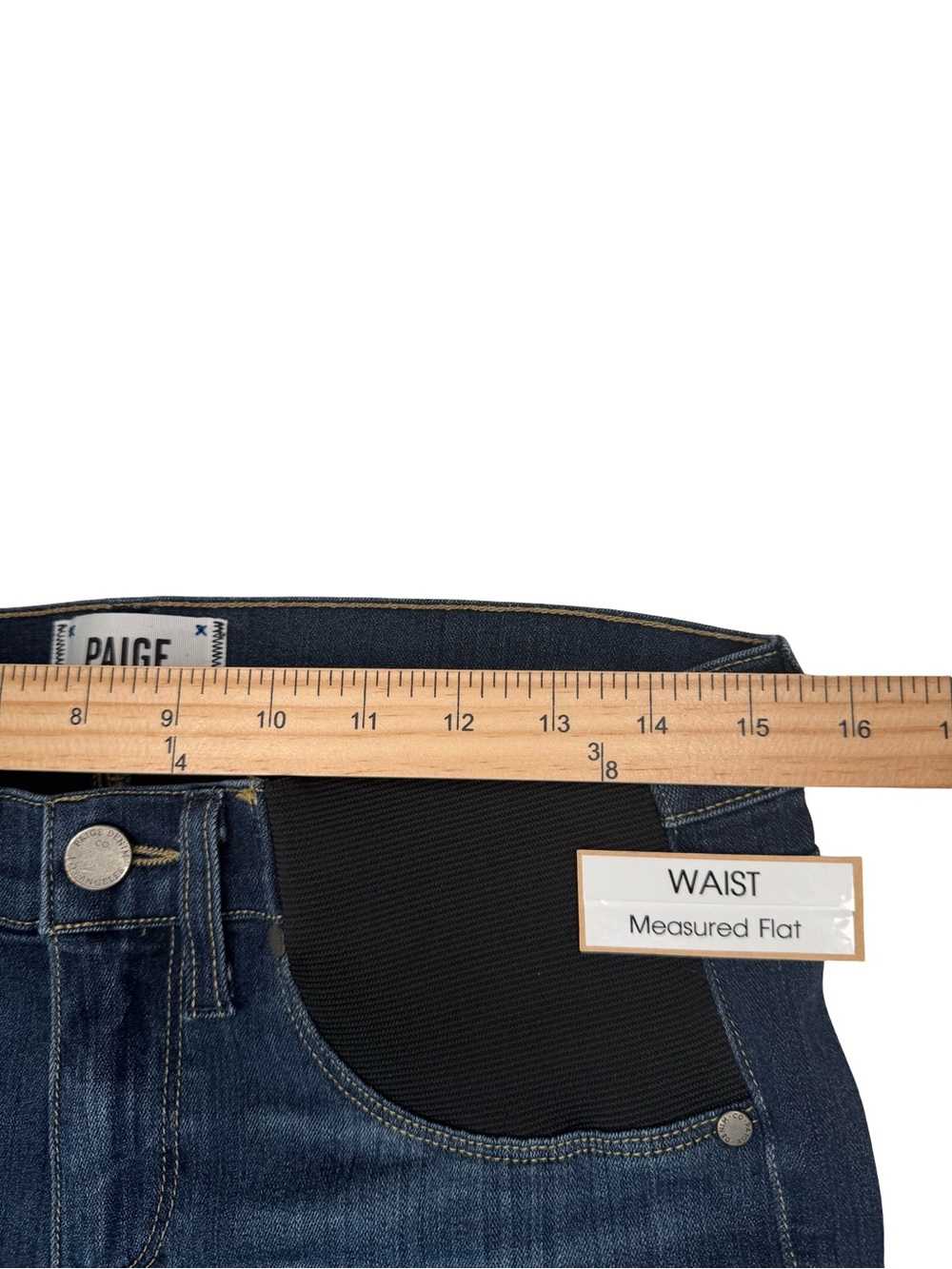 PAIGE Maternity Manhattan Slim Bootcut Jeans “Nottingham” Wash - Picture 13 of 16